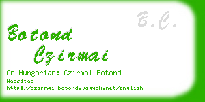 botond czirmai business card